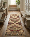 Neptune Elegance Collection Area Rug -  Naiad Runner Burgundy Beige  lifestyle 61