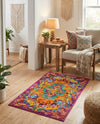 Caribbean Cove Collection Area Rug -  Nevis Rectangle Orange  lifestyle 19
