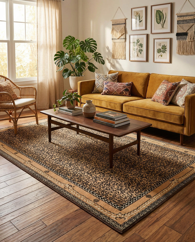 Savannah Sojourn Collection Area Rug -  Limpopo Rectangle Brown  lifestyle 10