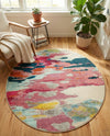 Marrakesh Elegance Collection Area Rug -  Skhirat Round Pink  lifestyle 71