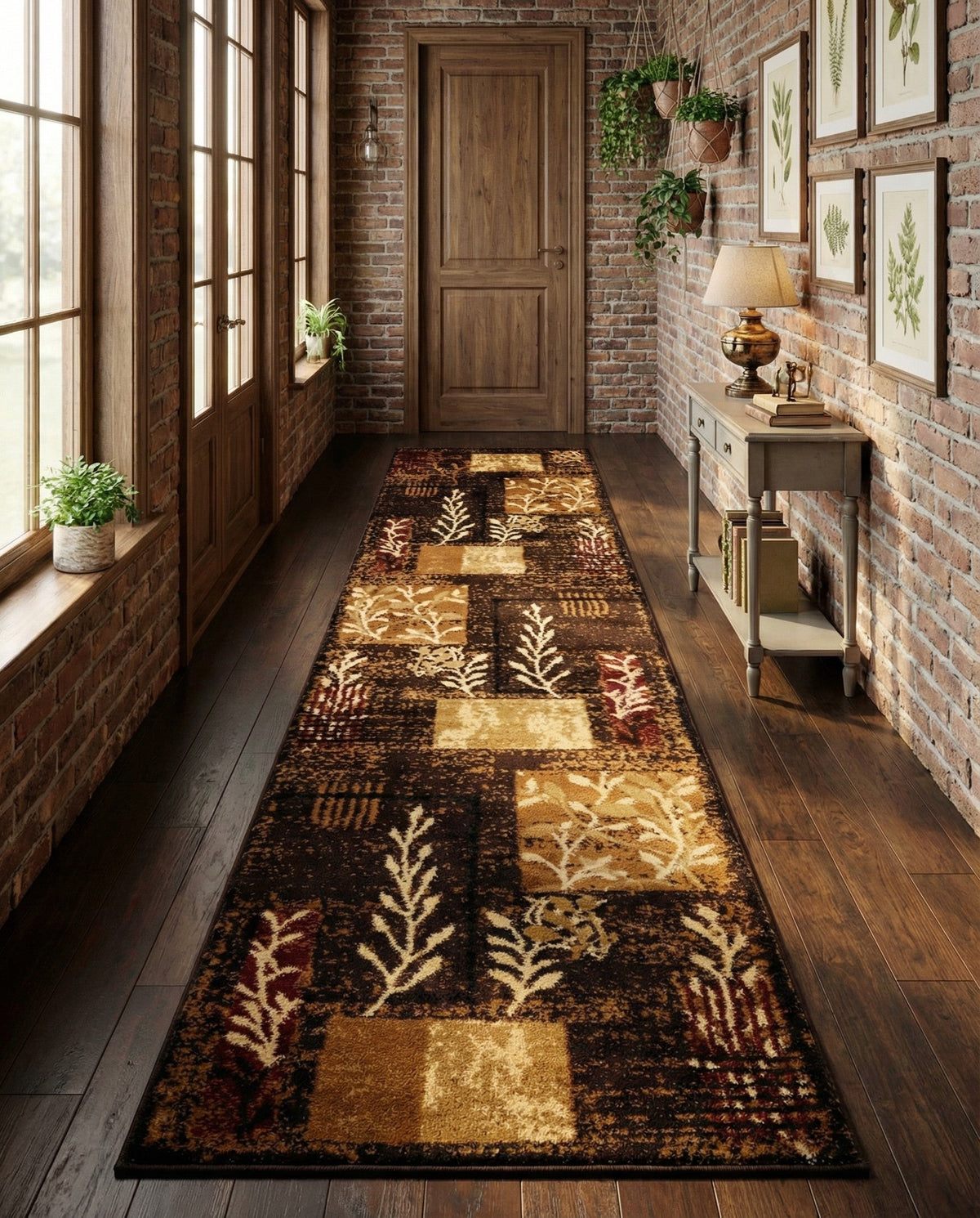 Bistro Lounge Collection Area Rug -  Affogato Runner Brown  lifestyle 162