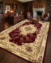 Versailles Elegance Collection Area Rug -  Vincennes Rectangle Red  lifestyle 48