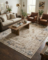 Coastal Manor Collection Area Rug -  Pierpoint Rectangle Blue Cream  lifestyle 31