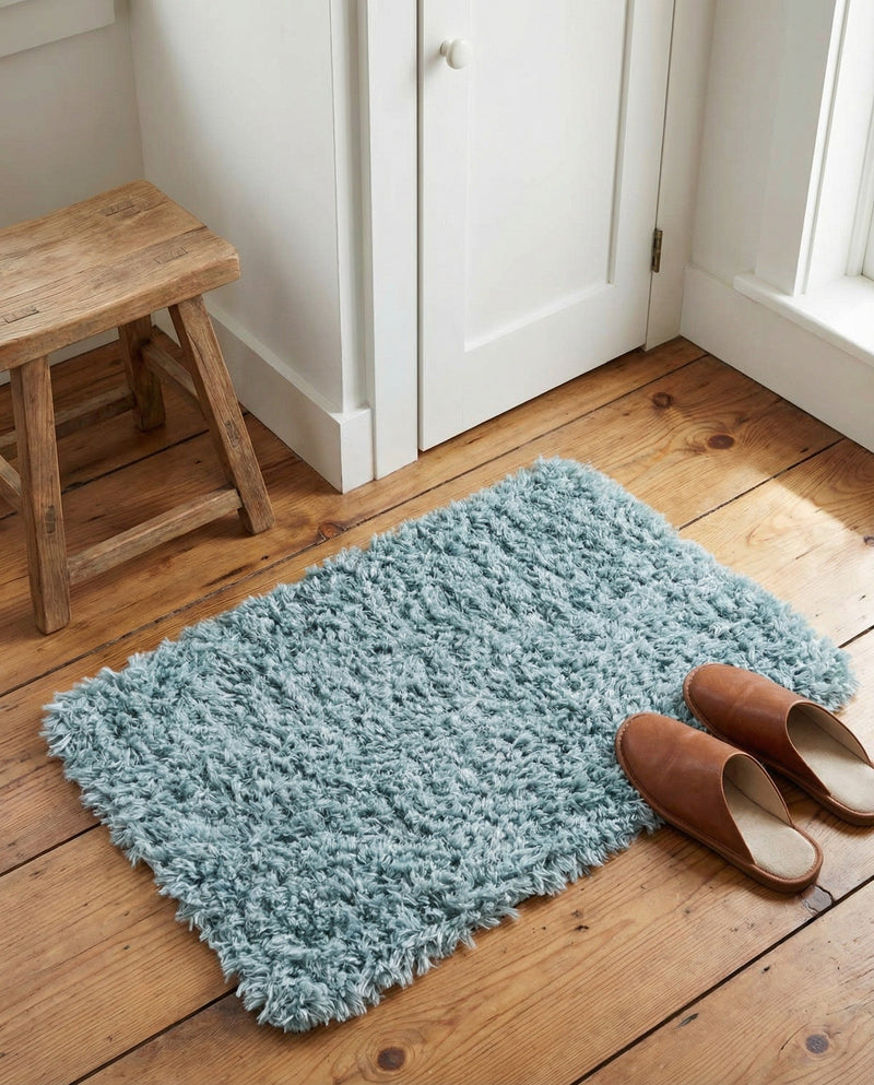 Eternal Plush Oasis Collection Area Rug -  Tranquility (Slate Blue) Rectangle Slate Blue  lifestyle 31