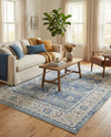 Savannah Series Collection Area Rug -  Beaufort Rectangle French Blue  lifestyle 45
