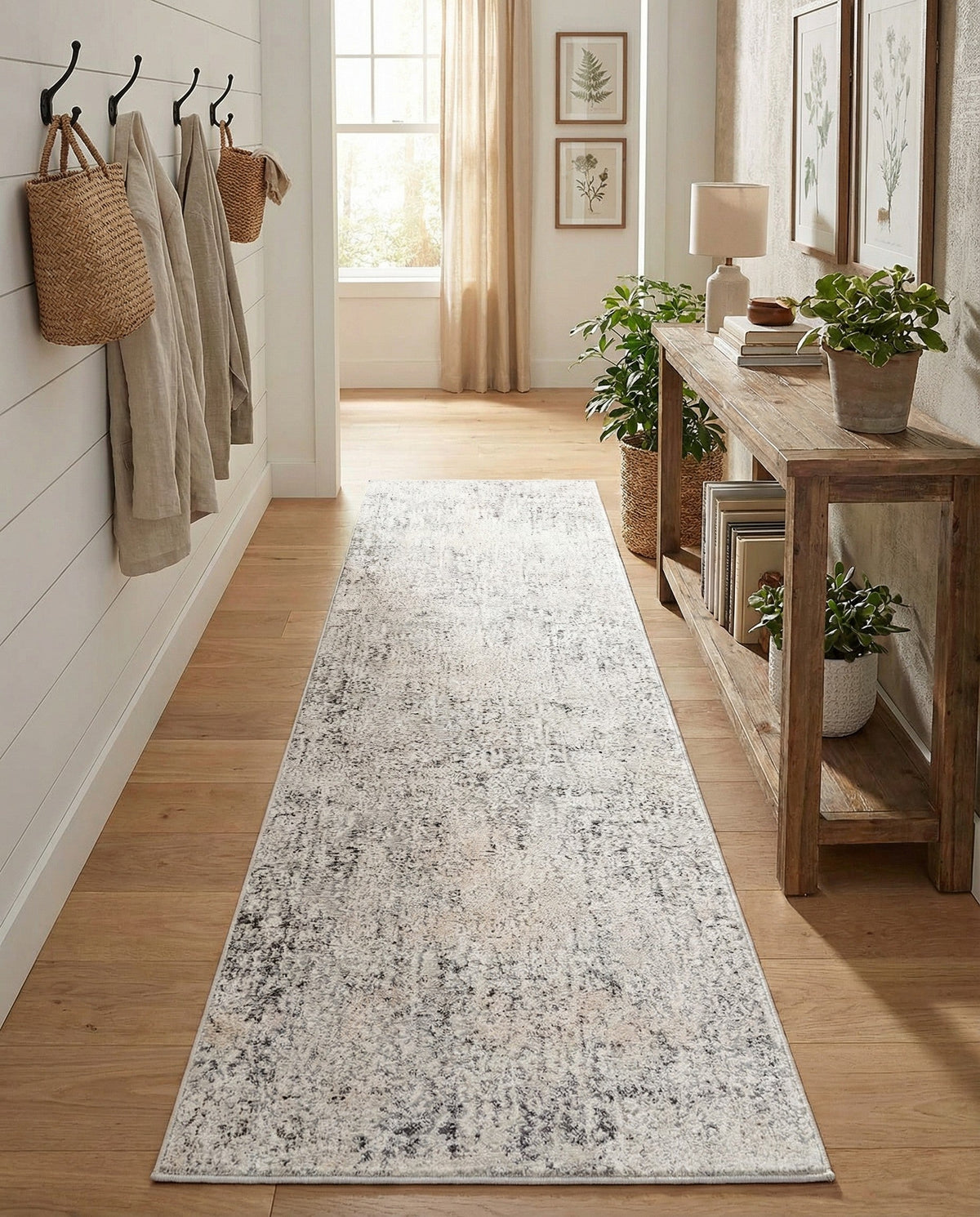 Aegean Elegance Collection Area Rug -  Paros Runner Gray  lifestyle 90
