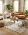 Trellis Mosaic Collection Area Rug - Arborville (Ivory) Rectangle Ivory  lifestyle 28