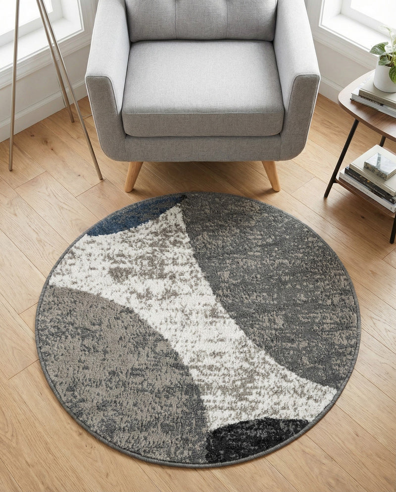 Copenhagen Edge Collection Area Rug -  Amager Round Multi  lifestyle 64