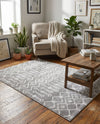 Marrakech Lattice Collection Area Rug - Medina (Light Gray) Rectangle Light Gray  lifestyle 10