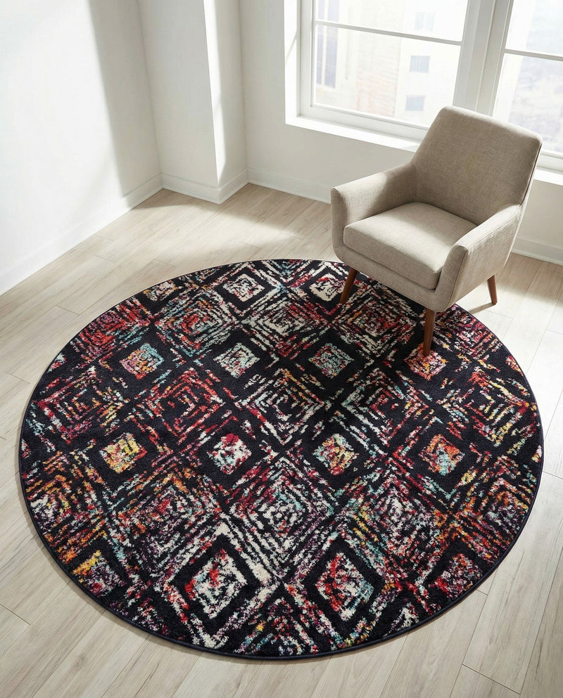 Brighton Terrace Collection Area Rug -  Ovingdean Round Multi  lifestyle 45