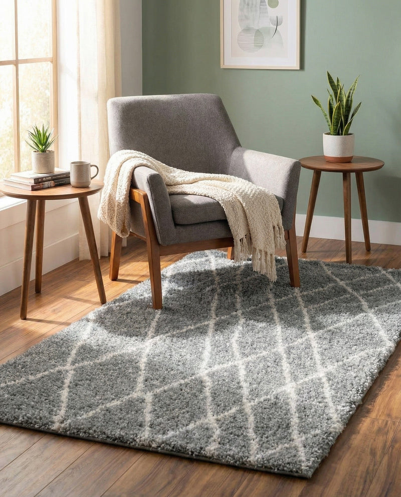 Cozy Haven Shag Collection Area Rug - Serenity (Cloud Gray) Rectangle Cloud Gray  lifestyle 22