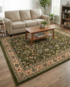 Isfahan Elegance Collection Area Rug - Naghsh-e Jahan (Green) Rectangle Green  lifestyle 58