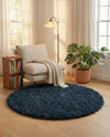Eternal Plush Oasis Collection Area Rug -  Tranquility (Cobalt) Round Cobalt  lifestyle 59