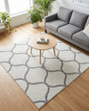 Trellis Mosaic Collection Area Rug -  Pergolatown (Ivory) Square Ivory  lifestyle 84