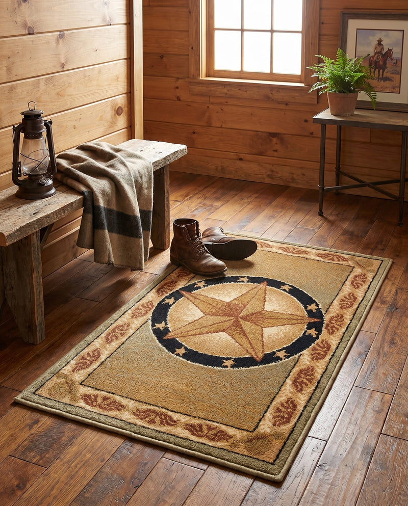 Frontier Trails Collection Area Rug - Redwood Rectangle Green  lifestyle 54