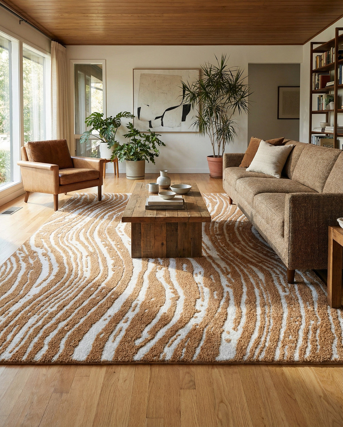 Sienna Collection Area Rug -  Garda Rectangle Caramel and Ivory  lifestyle 49