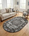 Georgetown Rugs Collection Area Rug - Dupont (Dark Gray) Oval Dark Gray  lifestyle 35