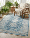 Coastal Haven Collection Area Rug -  Harborview Rectangle Navy Blue  lifestyle 14