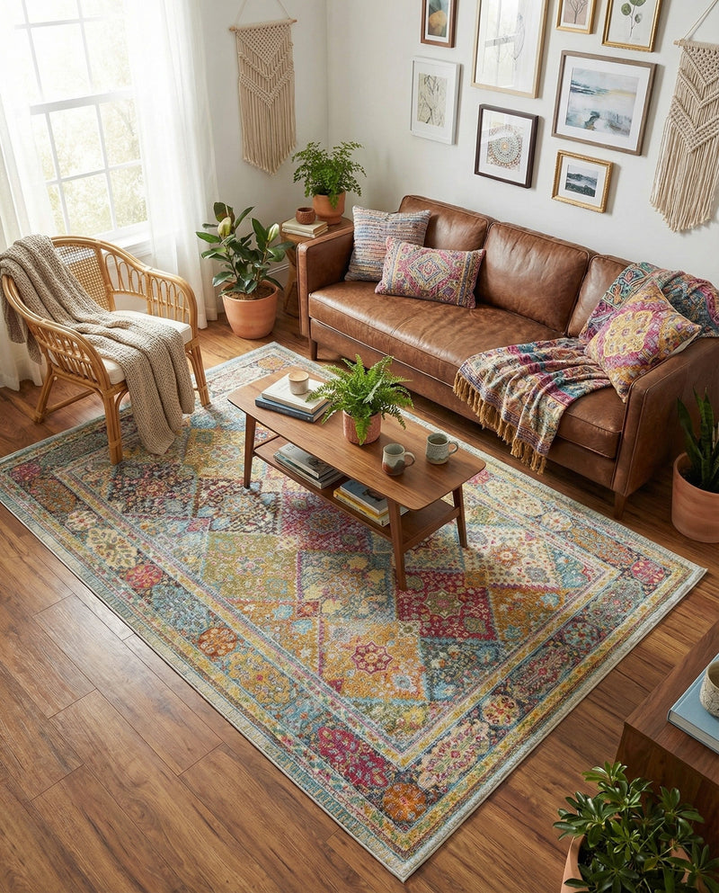 Caribbean Breeze Collection Area Rug -  Grenada Rectangle Multi  lifestyle 7