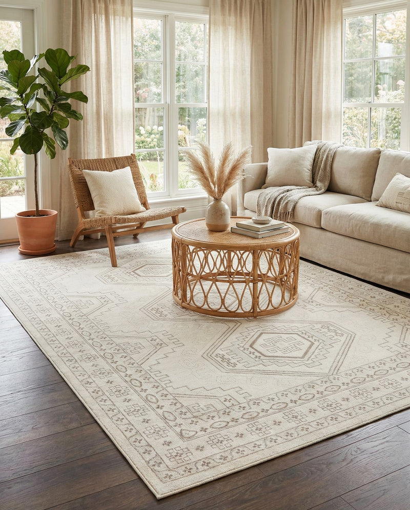 Savannah Elegance Collection Area Rug -  Tybee (Ivory) Rectangle Ivory  lifestyle 21