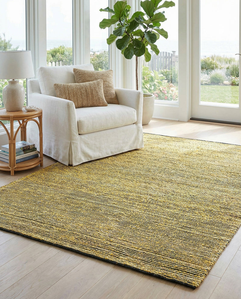 Coastal Haven Striped Jute Collection Area Rug - Marina Rectangle Yellow and Navy  lifestyle 40