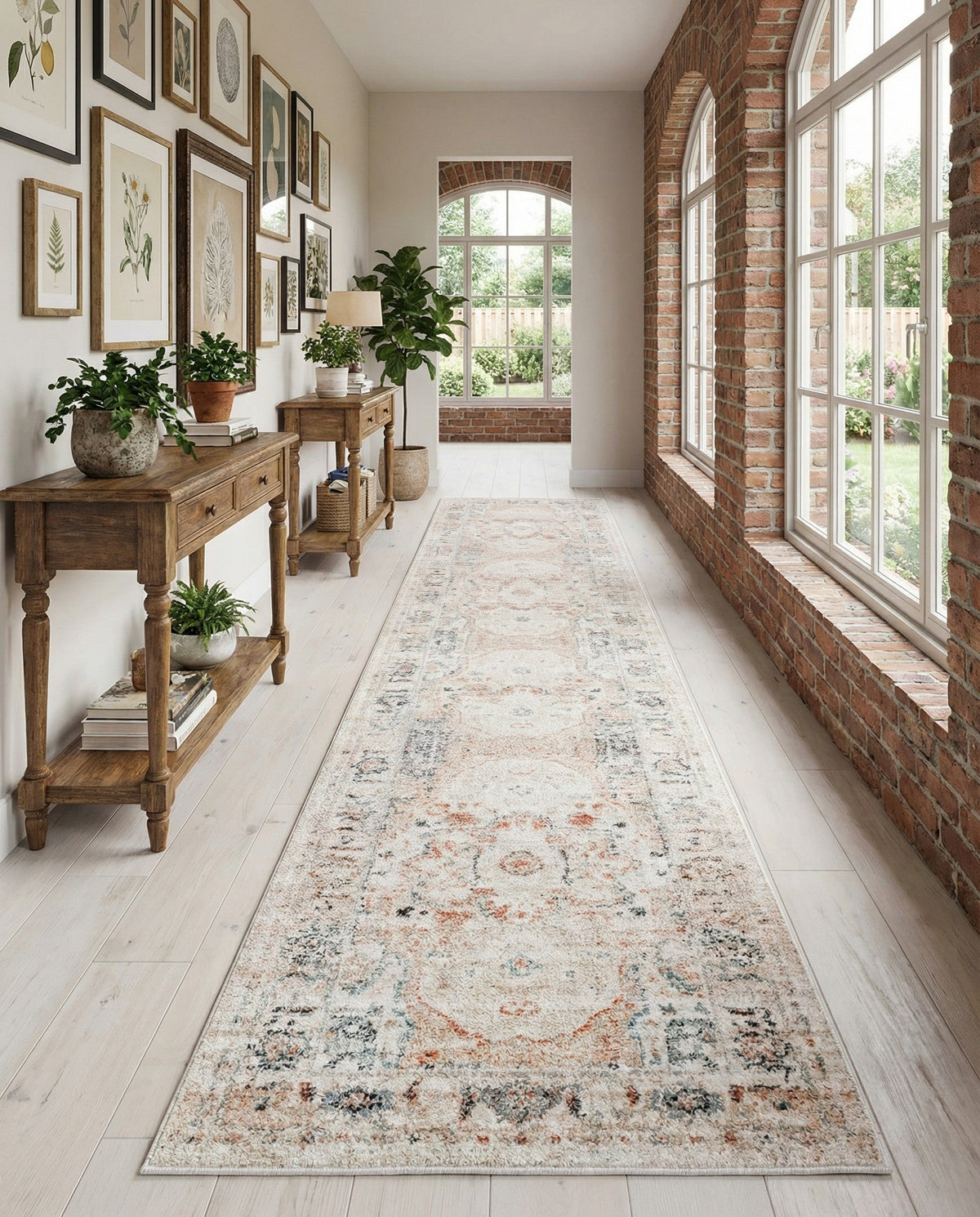 Parisian Elegance Collection Area Rug - Versailles (Ivory) Runner Ivory  lifestyle 139