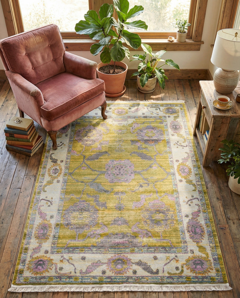 Arcadia Rugs Collection Area Rug - Eden (Green) Rectangle Green  lifestyle 18
