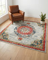 Brighton Terrace Collection Area Rug - Hove (Ivory) Square Ivory  lifestyle 42