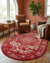 Georgetown Rugs Collection Area Rug - Dupont (Red) Oval Red  lifestyle 52