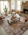 Desert Modern Eco Rug Series Collection Area Rug -  Navajo Rectangle Khaki Gray  lifestyle 18