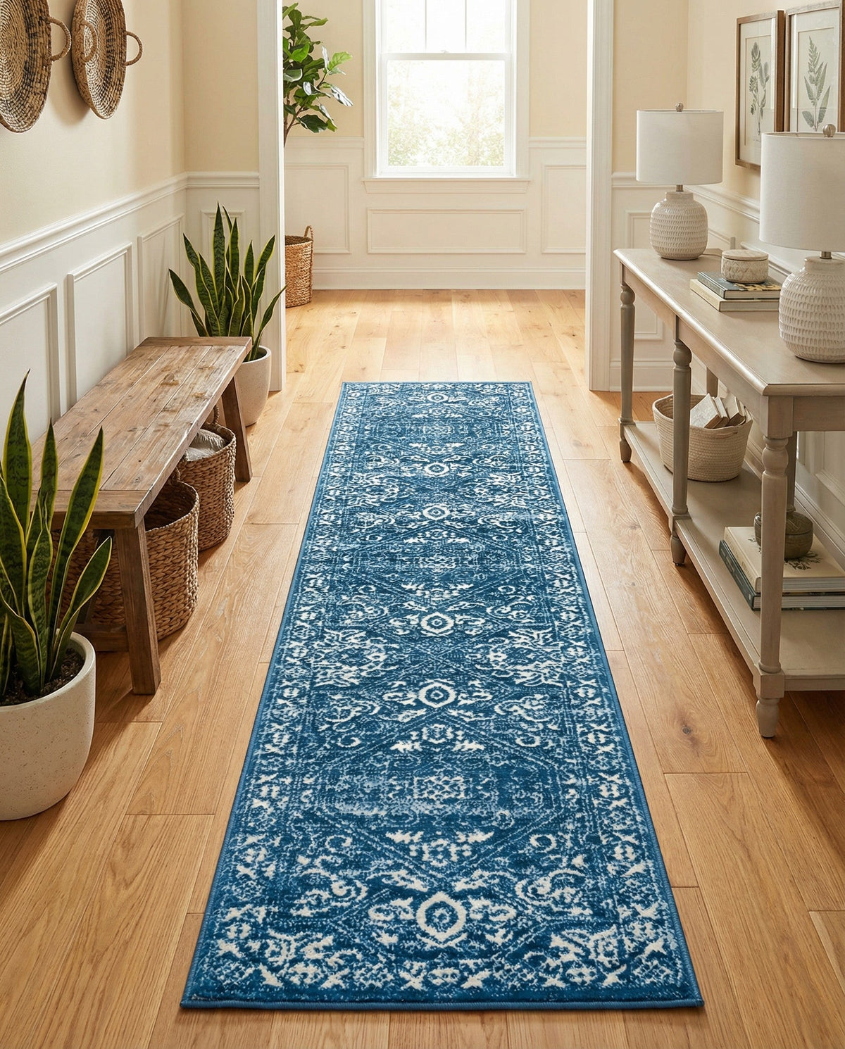Charleston Elegance Collection Area Rug - Harborview Runner Blue  lifestyle 178
