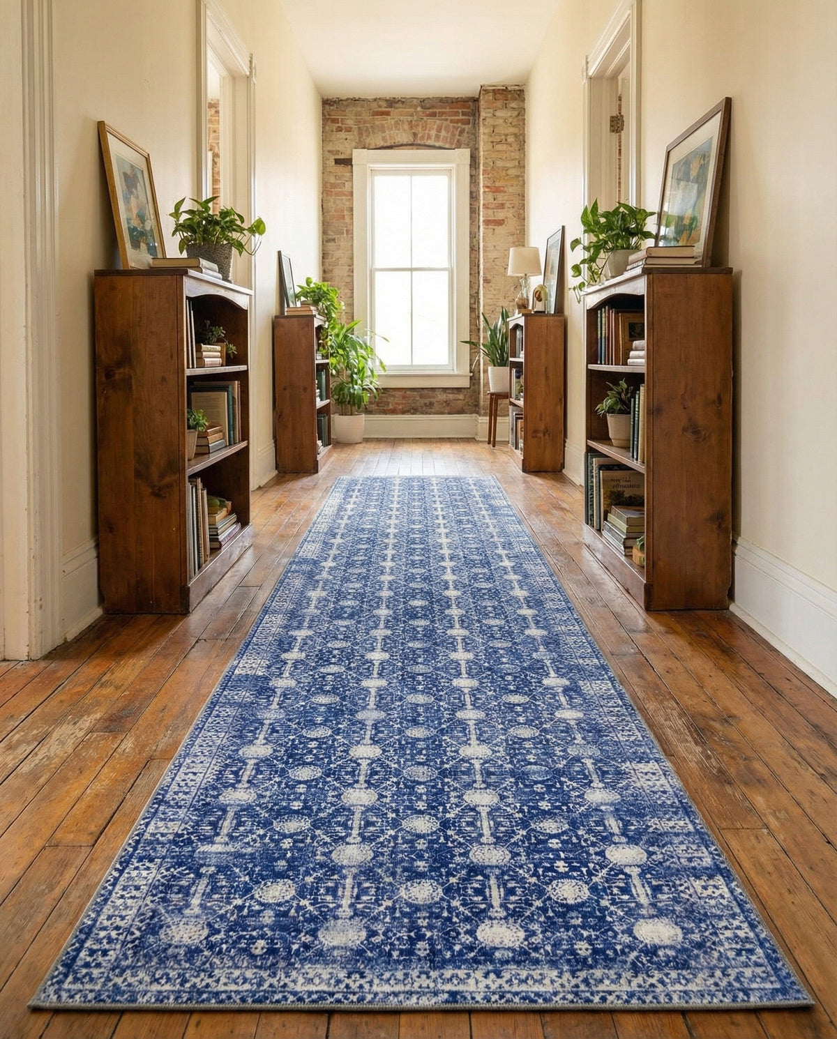 Heritage Elegance Collection Area Rug -  Chatsworth Runner Navy Blue  lifestyle 105