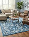 Charleston Elegance Collection Area Rug -  Seaport (Blue) Rectangle Blue  lifestyle 11
