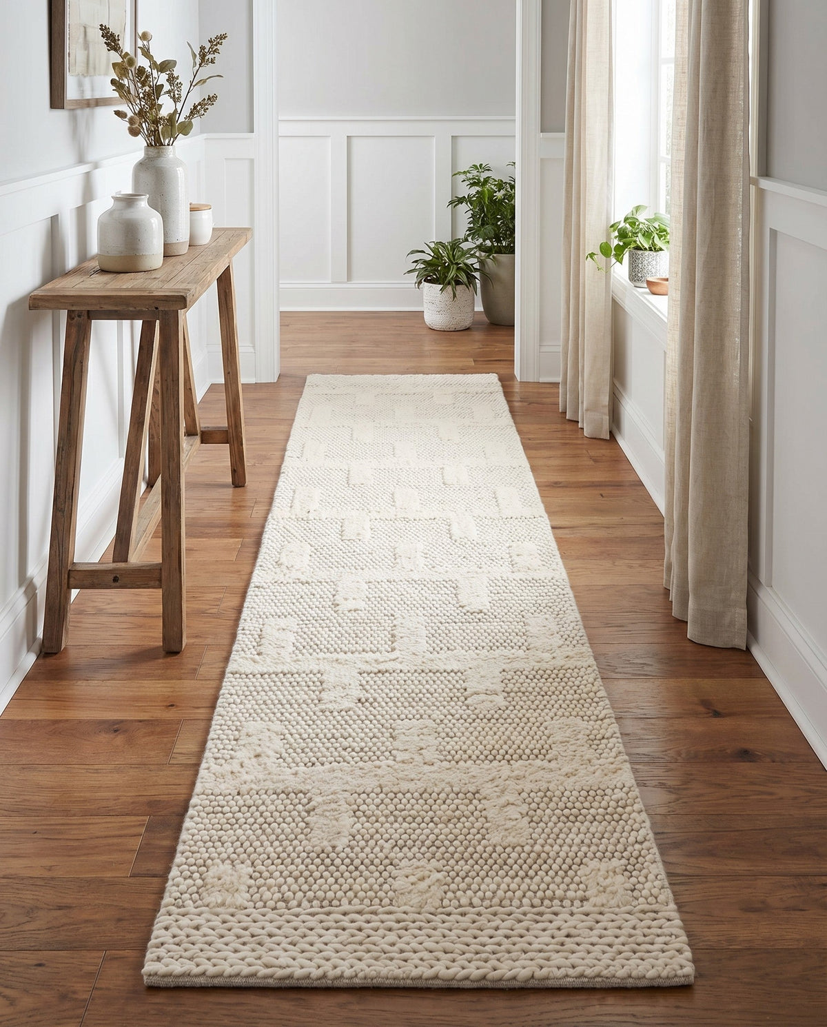 Lana Tasmanian Wool Collection Area Rug - Freycinet Runner Ivory  lifestyle 43