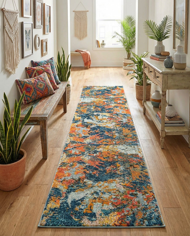 Colorburst Oasis Collection Area Rug -  Chroma Runner Multi  lifestyle 42