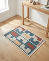 Coastal Terrace Collection Area Rug -  Sail Rectangle Ivory and Blue  lifestyle 5