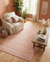 Savannah Weave Collection Area Rug - Serengeti Rectangle Pink  lifestyle 35