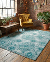 Riviera Elegance Collection Area Rug -  Monaco (Turquoise) Rectangle Turquoise  lifestyle 22