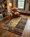 Bistro Lounge Collection Area Rug -  Lungo Rectangle Beige  lifestyle 7
