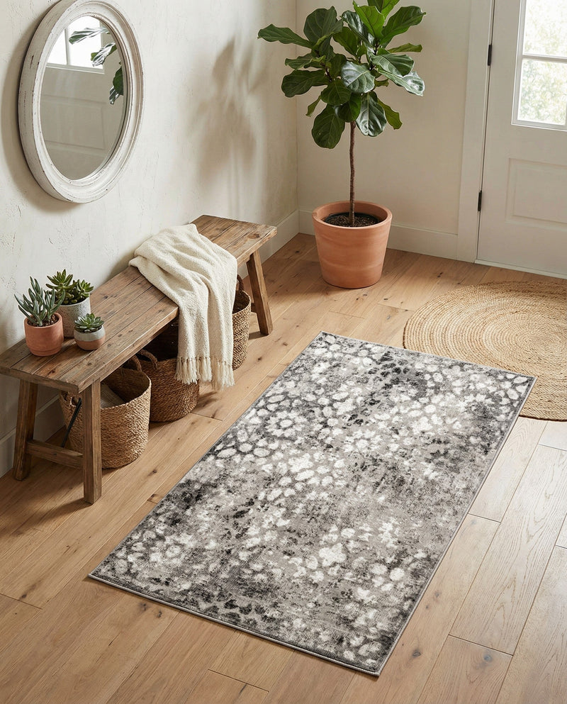 Riviera Elegance Collection Area Rug -  Vence Rectangle Dark Gray  lifestyle 40
