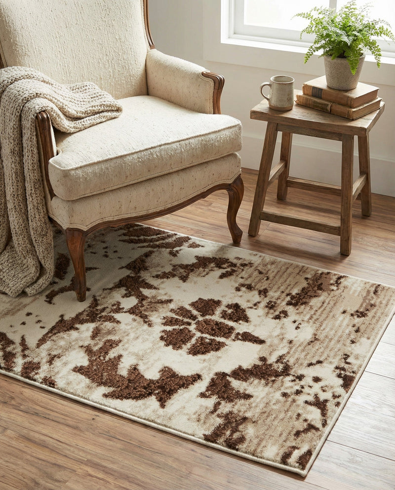 Andes Summit Collection Area Rug -  Huascarán Rectangle Chocolate Brown  lifestyle 18