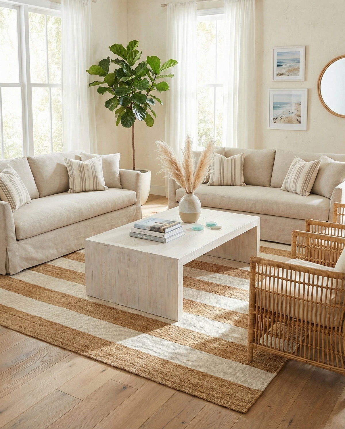 Martha's Vineyard Blueprints Collection Area Rug - Edgartown Rectangle Tan Sand  lifestyle 37