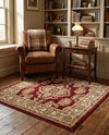 Jaipur Elegance Collection Area Rug -  Jantar Square Red  lifestyle 39