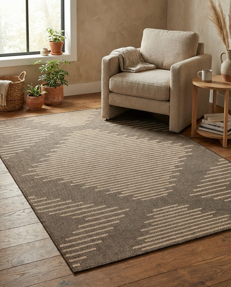 Sahara Sands Collection Area Rug -  Merimde Rectangle Brown  lifestyle 20