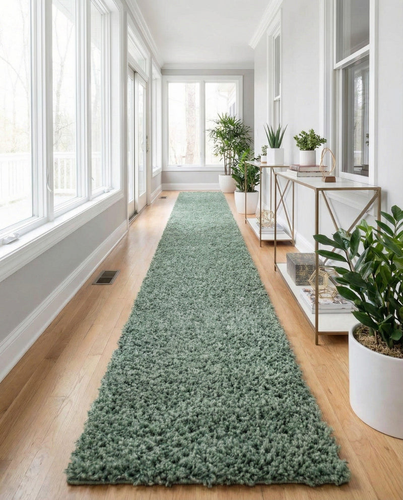 Alpine Plush Collection Area Rug -  Cortina (Sage) Runner Sage  lifestyle 55
