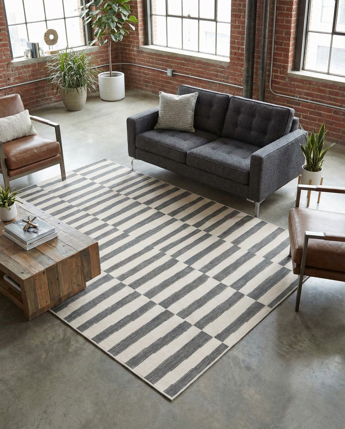 Soho Elegance Collection Area Rug -  Hudson (Dark Gray) Rectangle Dark Gray  lifestyle 19