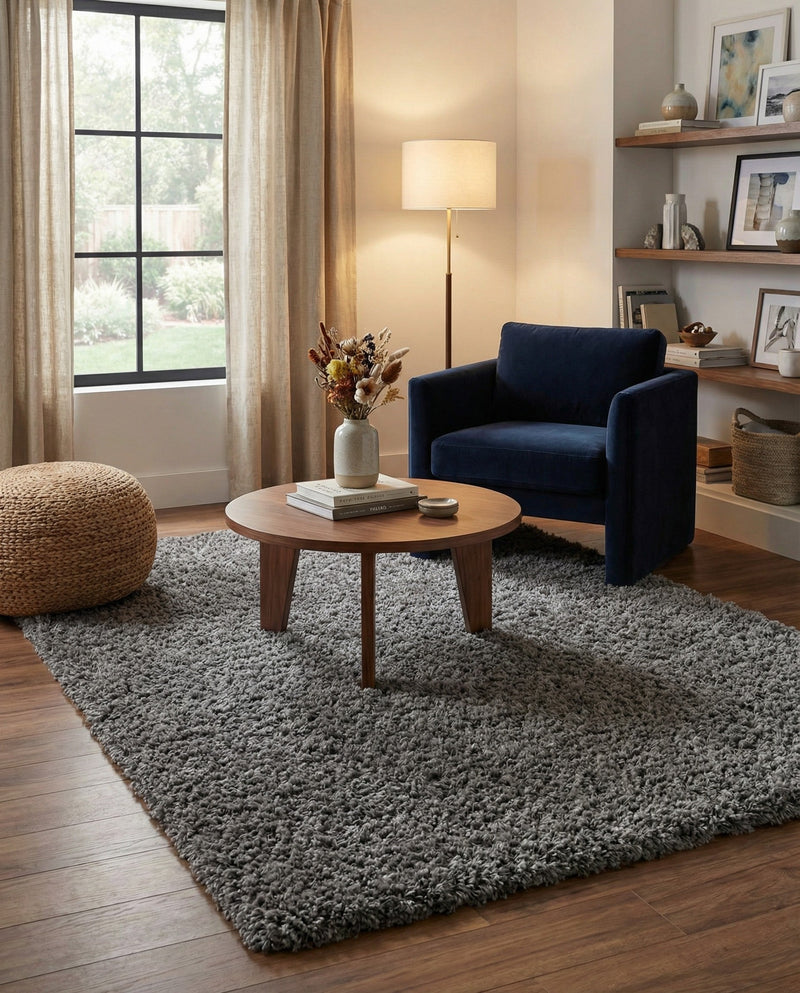Eternal Plush Oasis Collection Area Rug -  Tranquility (Smoke) Rectangle Smoke  lifestyle 17