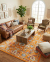 Adriana Terrace Collection Area Rug -  Positano (Orange) Rectangle Orange  lifestyle 10