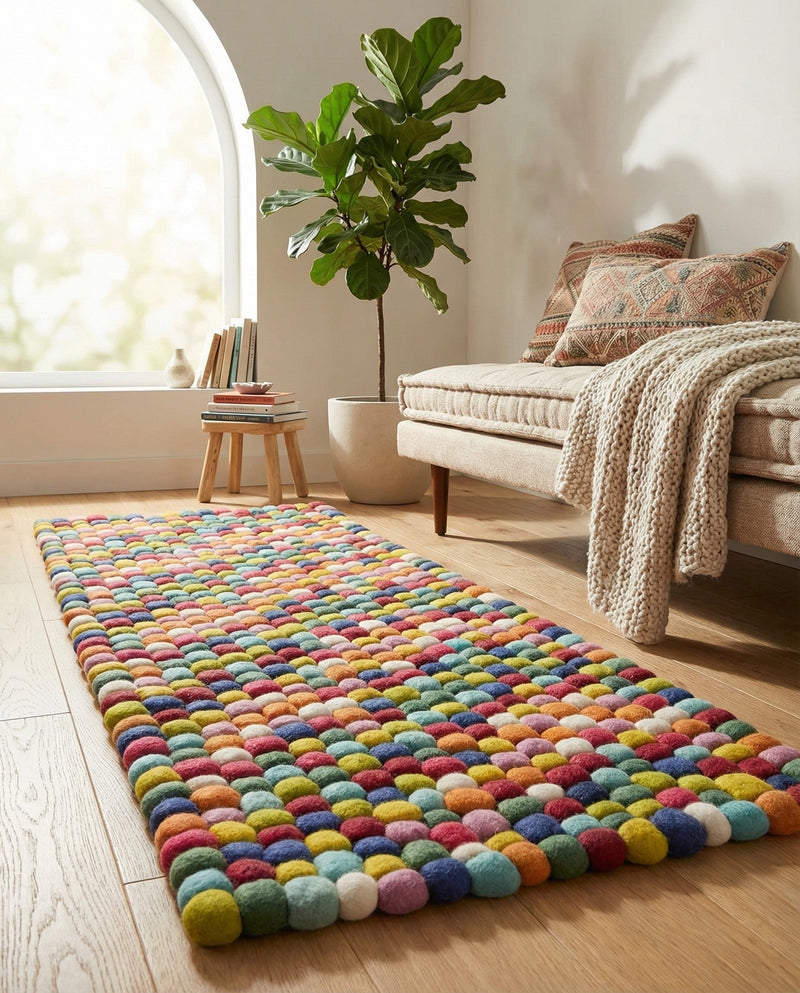 Woolen Sphere Collection Area Rug - Orbsburg (Multi) Runner Multi  lifestyle 79