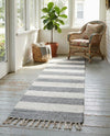 Tassel Trail Collection Area Rug - Pathway (Gray) Runner Gray  lifestyle 39